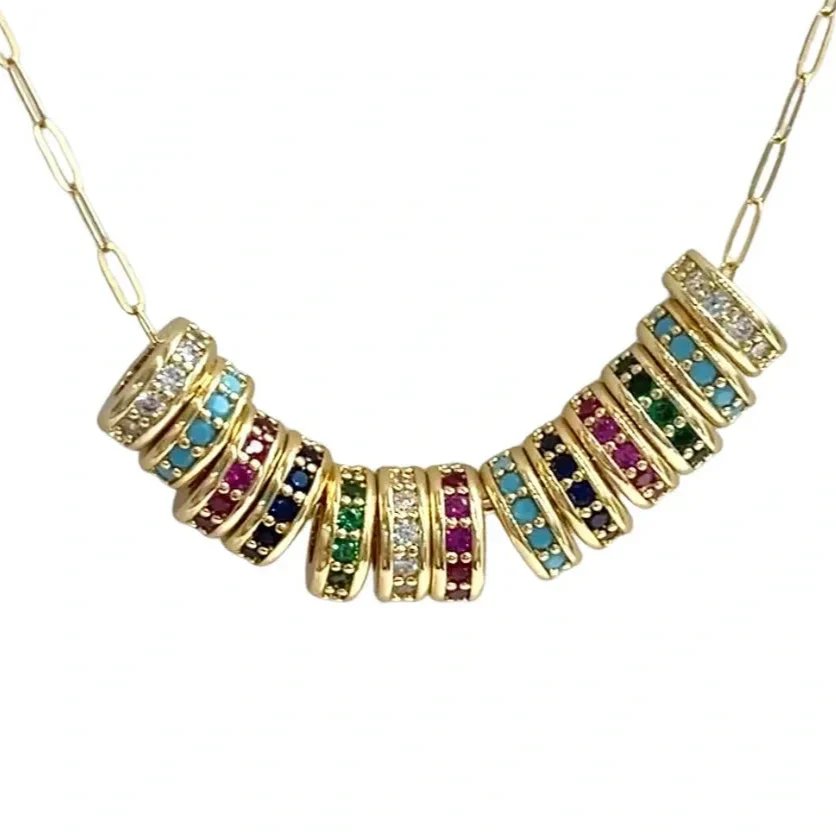 Charm Bar Pave Spacer Beads - Seven Colors - Image 4