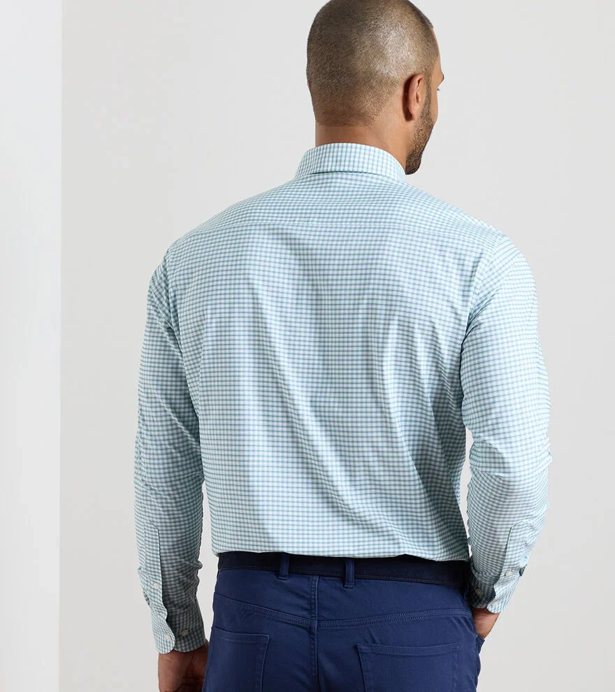 Gregory Performance Twill Sport Shirt by Peter Millar - Windsor Blue - Image 3
