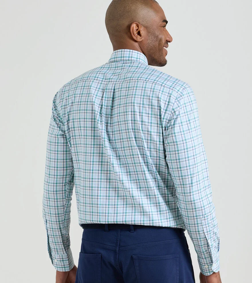 Simon Crown Lite Cotton-Stretch Sport Shirt by Peter Millar - Windsor Blue - Image 3